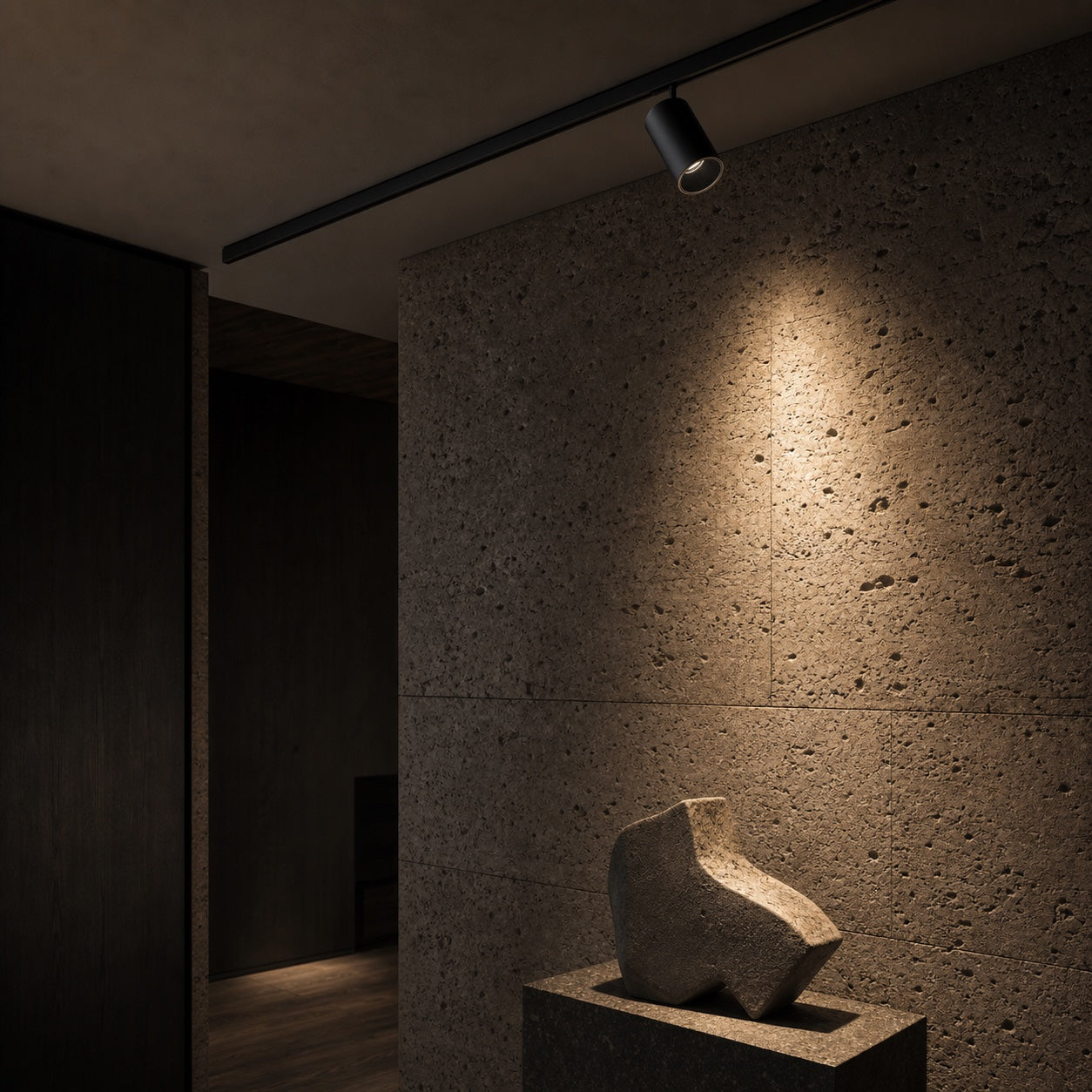 Faretto Nexalume Focus 150 lm – 3000 K in un interno contemporaneo di pregio