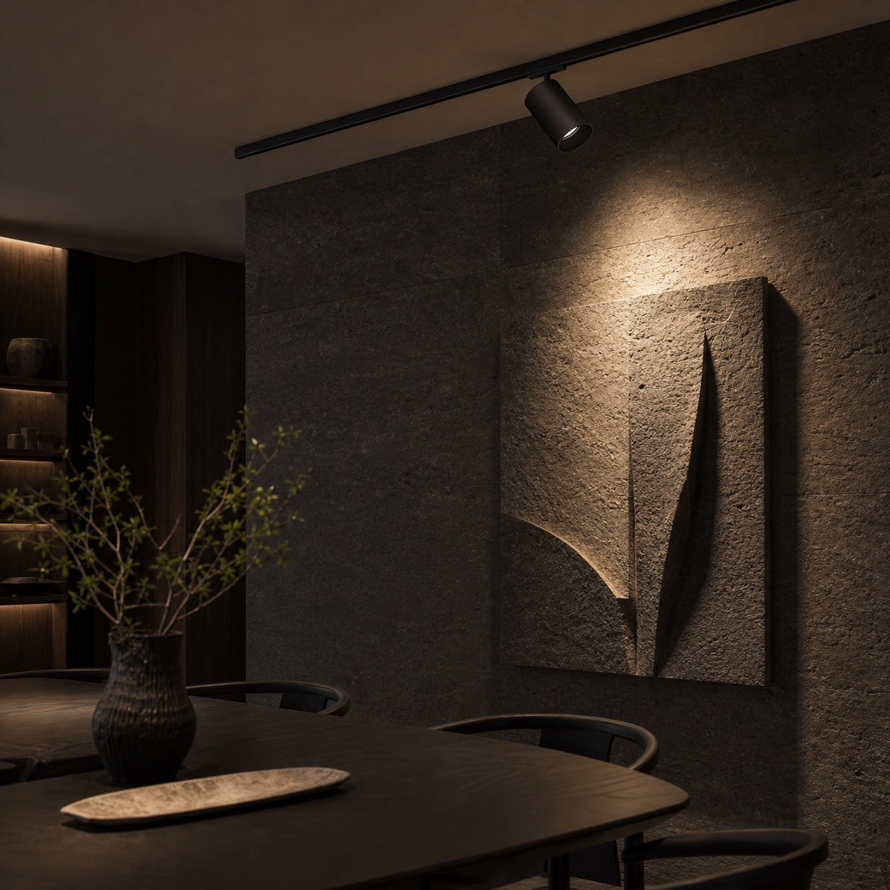 Faretto Nexalume Focus 450 lm – 3000 K in un interno contemporaneo di pregio